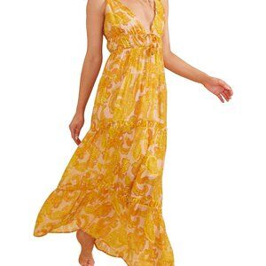 Mink Pink Blaise Orange Paisley Sundress Size Small